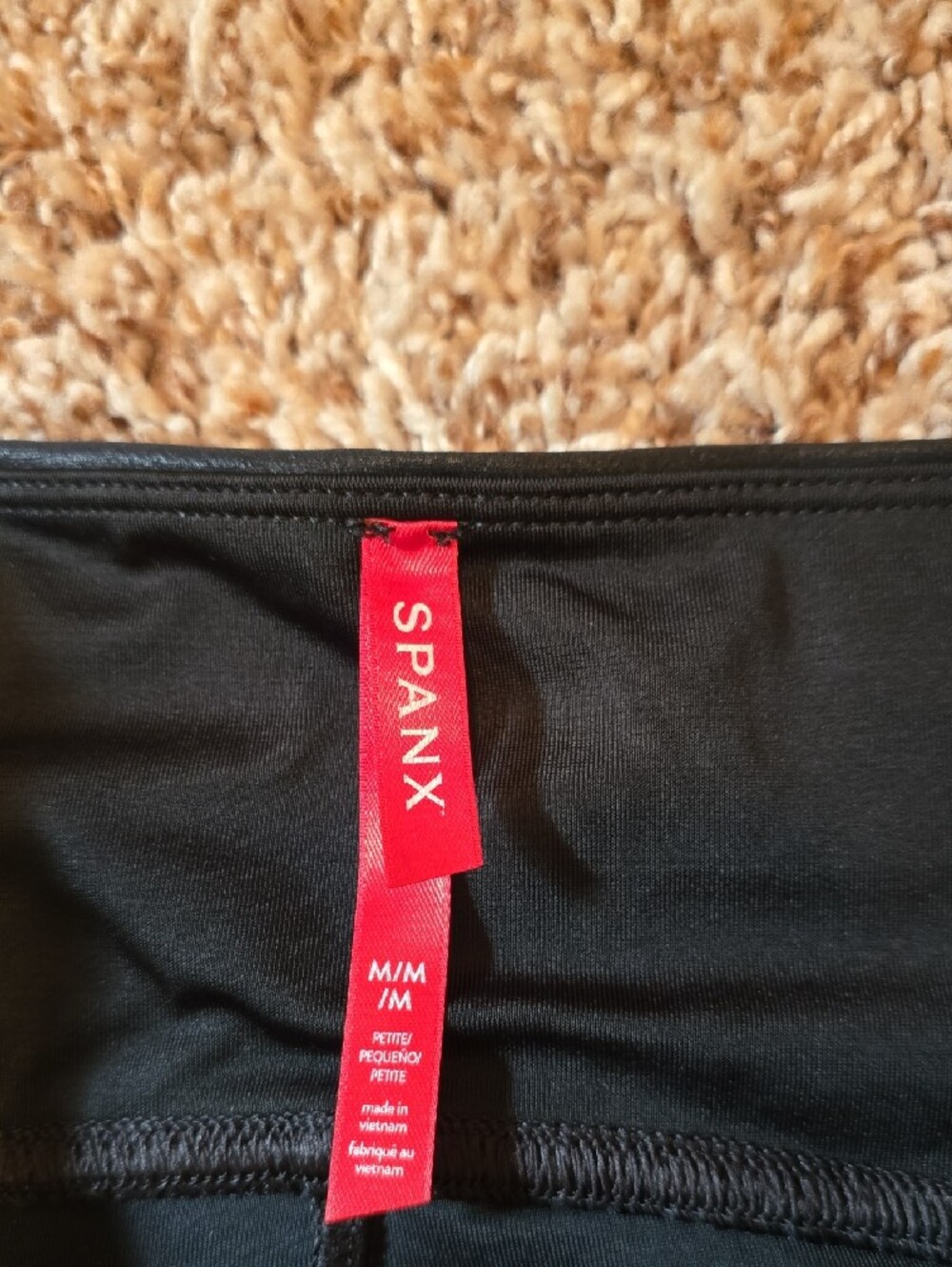 SPANX Black Faux-Leather High-Waist PowerLeggings - Picture 8 of 11